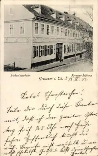 Ak Greußen in Thüringen, Diakonissenheim Pressler-Stiftung