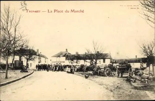 Ak Tronget Allier, La Place du Marche