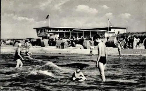 Ak Nordseebad Döse Cuxhaven, Badeleben, Strandhaus