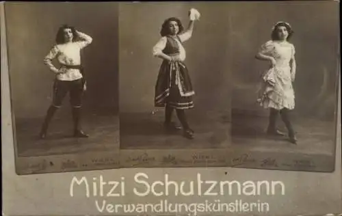Ak Schauspielerin, Verwandlungskünstlerin Mitzi Schutzmann