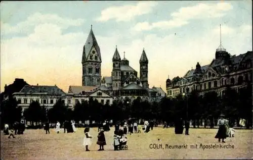 Ak Köln am Rhein, Neumarkt, Apostelnkirche