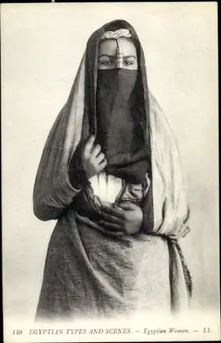 Ak Ägypten, Verschleierte Ägypterin