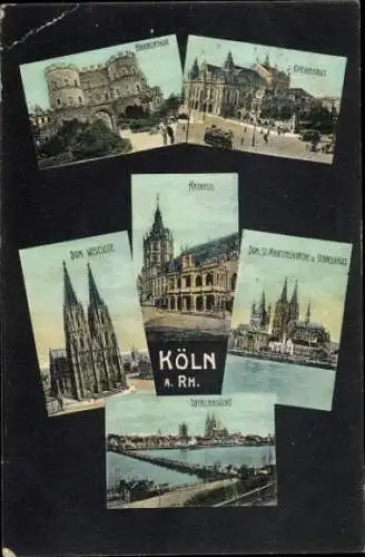Ak Köln am Rhein, Dom, Rathaus, Sankt-Martinuskirche, Stapelhaus