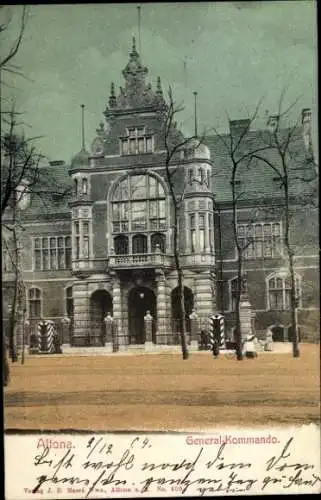 Ak Hamburg Altona, General-Kommando