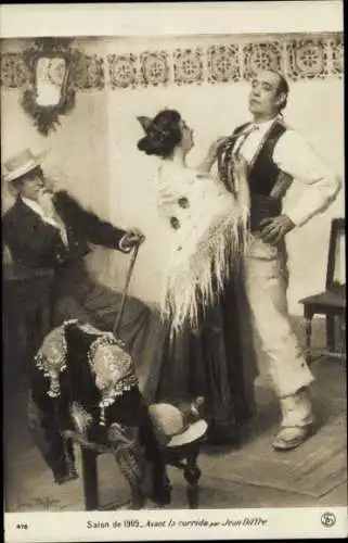 Künstler Ak Diffre, J., Vor dem Stierkampf, Salon von 1909