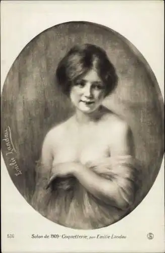 Künstler Ak Landau, E., Koketterie, Salon von 1909