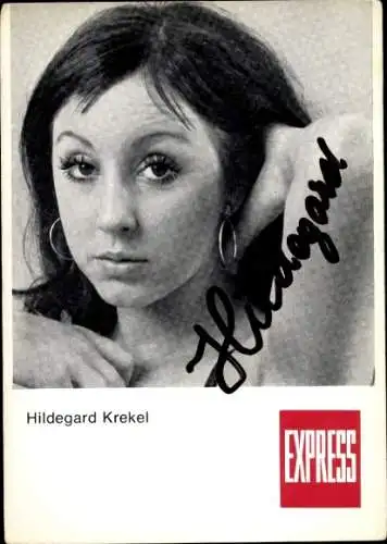 Ak Schauspielerin Hildegard Krekel, Portrait, Autogramm, Express