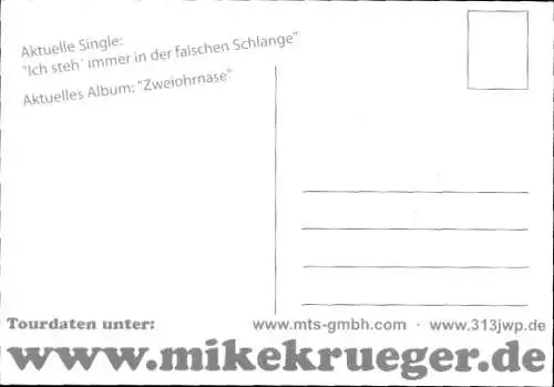 Ak Schauspieler und Sänger Mike Krüger, Portrait, Autogramm