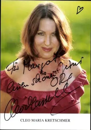 Ak Schauspielerin Cleo Maria Kretschmer, Portrait, Autogramm