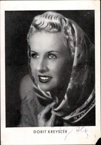 Ak Schauspielerin Dorit Kreysler, Portrait, Autogramm