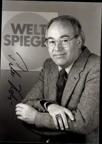Ak Schauspieler Peter Krebs, Portrait, Autogramm, Weltspiegel