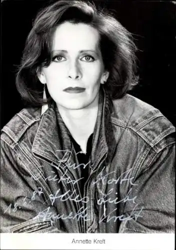 Ak Schauspielerin Annette Kreft, Portrait, Autogramm
