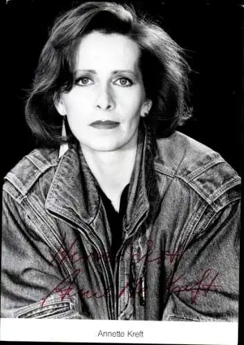 Ak Schauspielerin Annette Kreft, Portrait, Autogramm