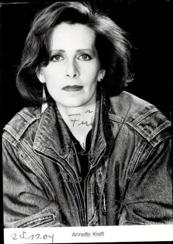Ak Schauspielerin Annette Kreft, Portrait, Autogramm