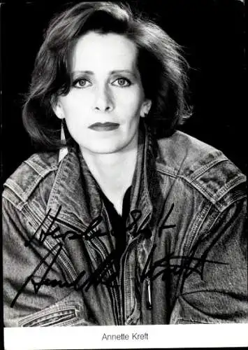 Ak Schauspielerin Annette Kreft, Portrait, Autogramm