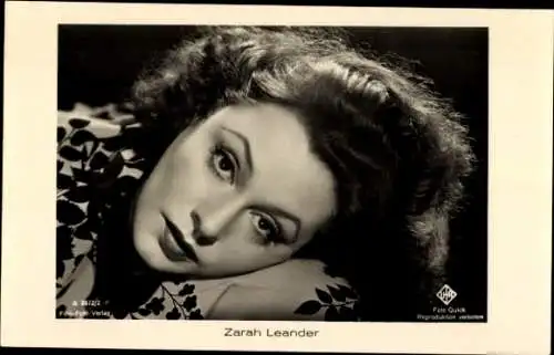 Ak Schauspielerin Zarah Leander, Portrait