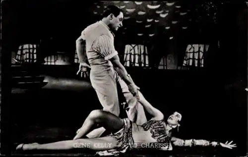 Ak Schauspielerin Cyd Charisse, Schauspieler Gene Kelly, Tanzszene