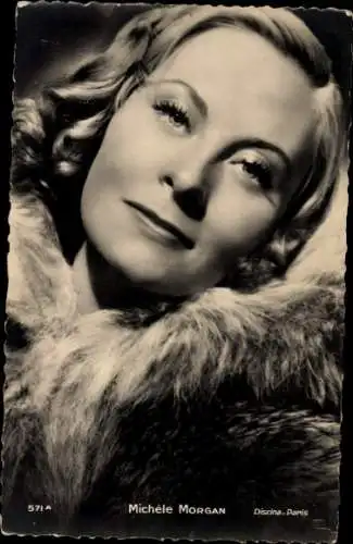Ak Schauspielerin Michèle Morgan, Portrait, Blond