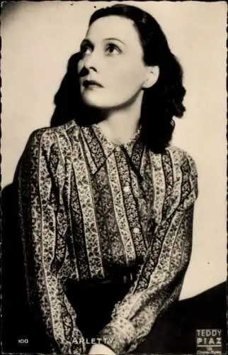 Ak Schauspielerin Arletty, Léonie Bathiat, Portrait, Teddy Piaz