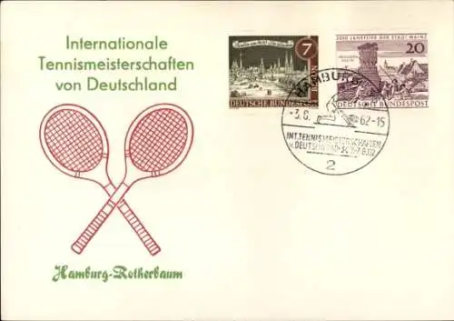 Ak Internationale Tennis-Meisterschaften von Deutschland, Hamburg Rotherbaum, 1962