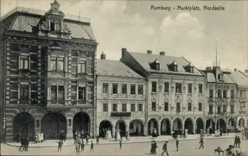 Ak Rumburk Rumburg Region Aussig, Marktplatz, Nordseite