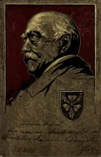 Künstler Litho Schellenberger, Otto von Bismarck, Herzog zu Lauenburg, Bundeskanzler, Portrait