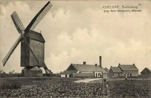 Ak Gheluwe Geluwe Westflandern, Koelenberg, Windmühle