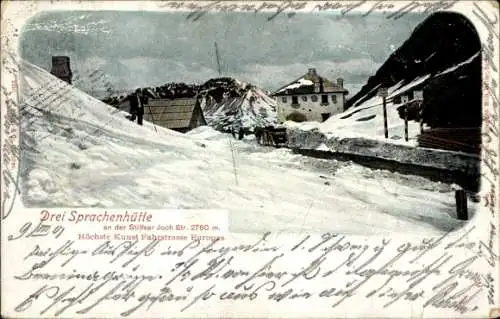 A Südtirol, Drei-Sprachenhütte, Stilfser-Joch-Straße