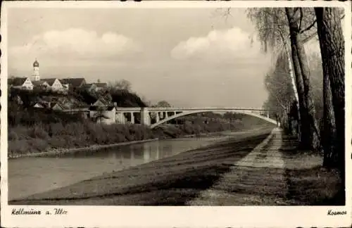 Ak Kellmünz an der Iller Schwaben, Fluss, Brücke