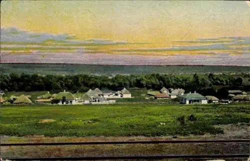 Ak Russland, Gesamtansicht, Häuser, Wolga