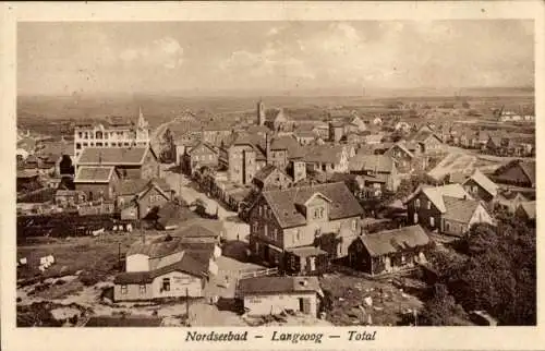 Ak Nordseebad Langeoog Ostfriesland, Gesamtansicht