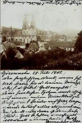 Foto Ak Gößweinstein in Oberfranken, Gesamtansicht, Kirche