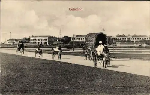 Ak Colombo Ceylon Sri Lanka, Rikscha