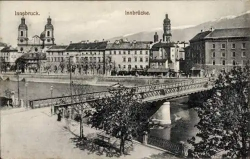 Ak Innsbruck in Tirol, Innbrücke