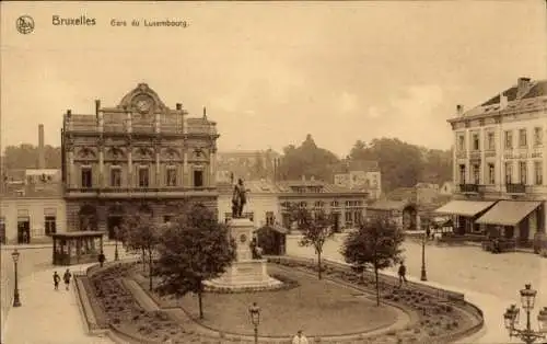 Ak Bruxelles Brüssel, Bahnhof Luxemburg