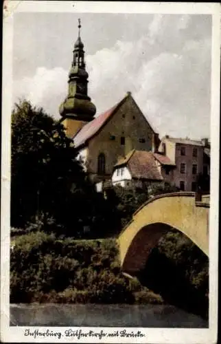 Ak Tschernjachowsk Insterburg Ostpreußen, Brücke, Kirche