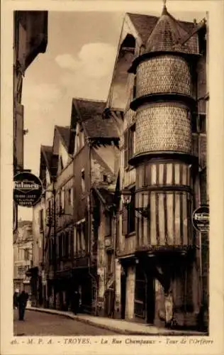 Ak Troyes Aube, Rue Champeaux