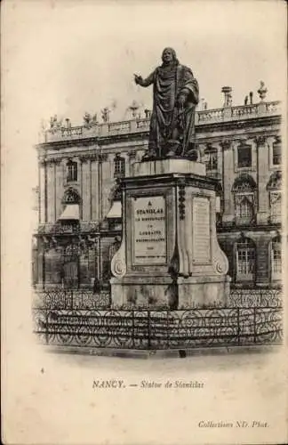 Ak Nancy Meurthe et Moselle, Statue de Stanislas