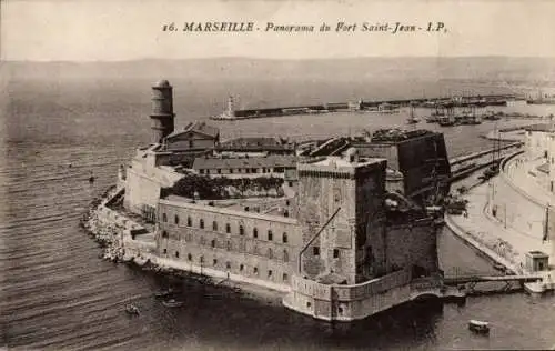 Ak Marseille Bouches du Rhône, Panorama du Saint-Jean