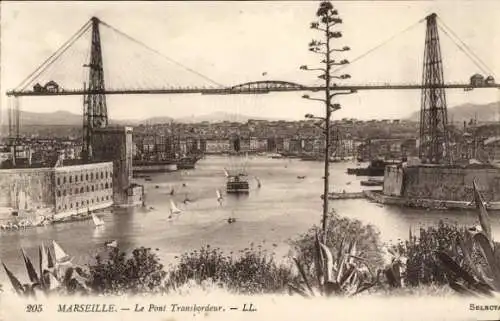 Ak Marseille Bouches du Rhône, Pont Transbordeur