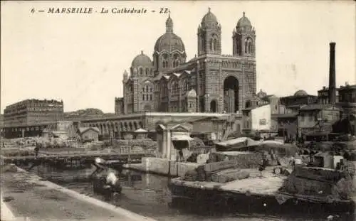 Ak Marseille Bouches du Rhône, Kathedrale