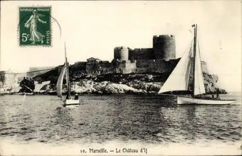 Ak Marseille Bouches du Rhône, Chateau d'If