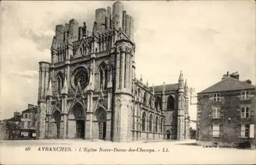 Ak Avranches Manche, Kirche Notre Dame des Champs