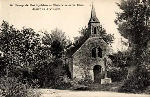 Ak Camp de Coëtquidan Morbihan, Chapelle de Saint-Meen, datan du XVI siecle
