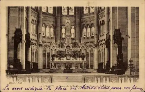 Ak Nancy Meurthe et Moselle, Choeur de la Basilique Notre-Dame