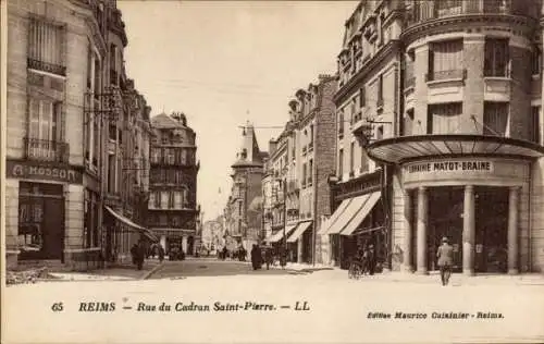 Ak Reims Marne, Rue du Cadran Saint Pierre