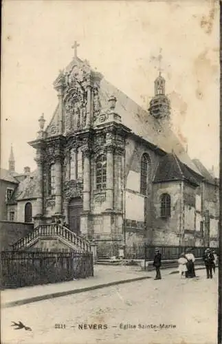 Ak Nevers Nièvre, Sainte-Marie Kirche