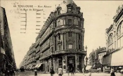 Ak Toulouse Haute Garonne, Rue Alsace, Rue de Remusat