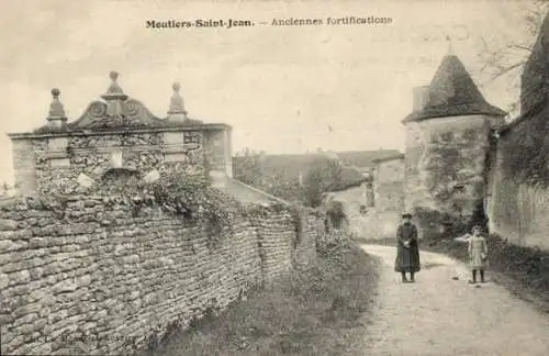 Ak Moutiers Saint Jean Cote d'Or, Anciennes fortifications