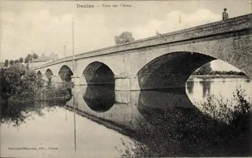 Ak Decize Nièvre, Pont sur l'Aron